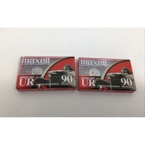 2-Pack Maxell‎ UR 90 Minute Normal Bias Blank Audio Cassette Tapes NEW & SEALED!